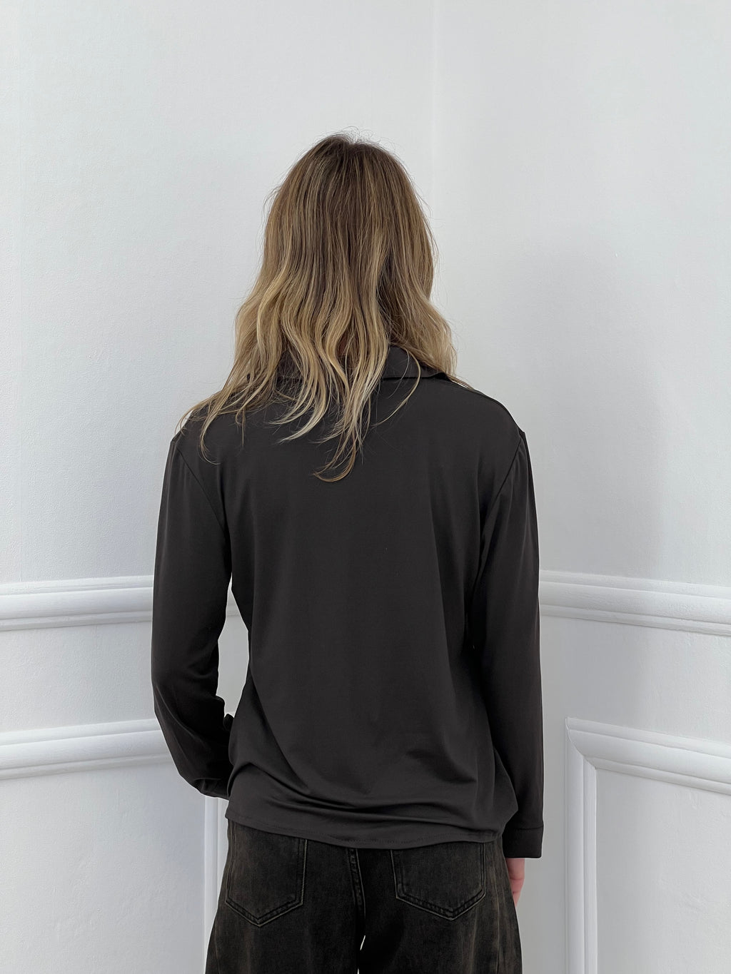 Camicia In Jersey 23001 Marrone