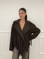 11903 Moro Fringed Coat Jacket