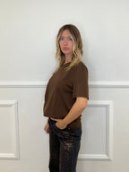T-Shirt Over Lumina L8869 Marrone