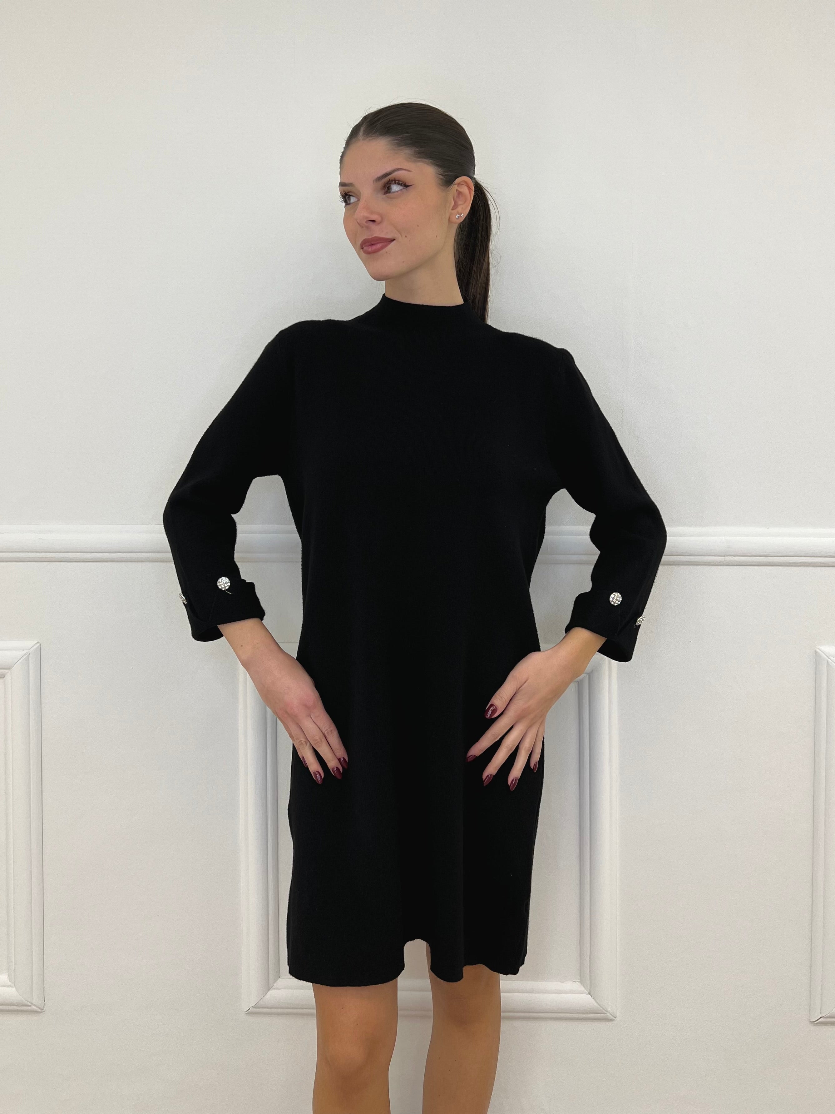 Abito in Maglia 9432 Nero