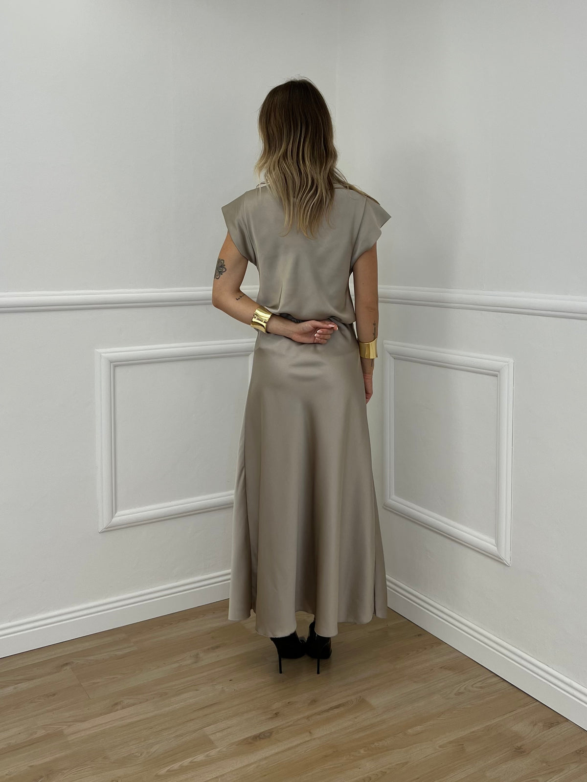 Gonna Longuette Satin 2236 Ecru