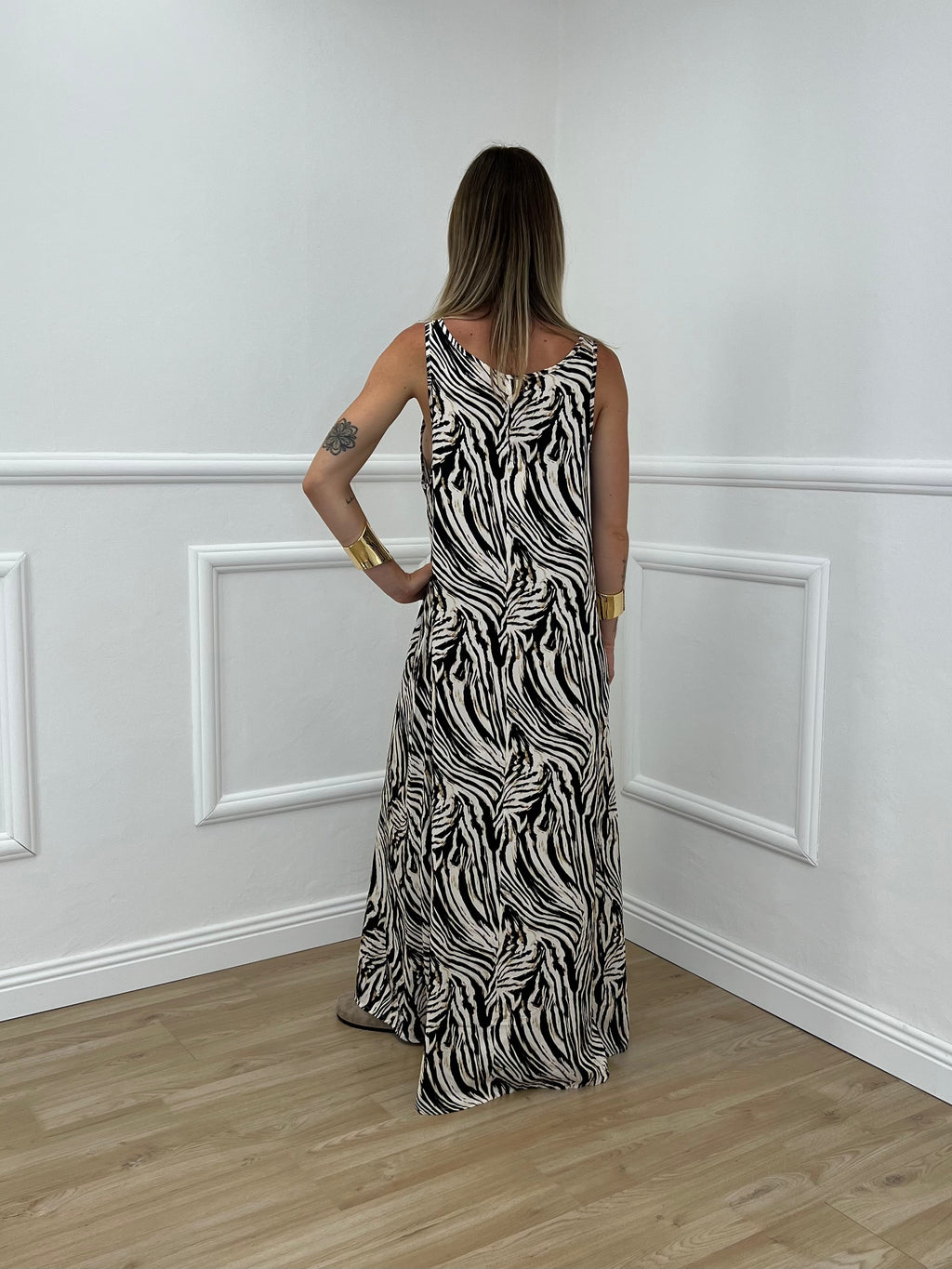 Vestito Viscosa Animalier 765 Zebra