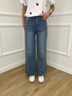 Jeans Wide Leg 6616 Azzurro