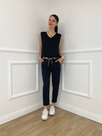 Pantalone Cotone Fusciacca 1508 Blu