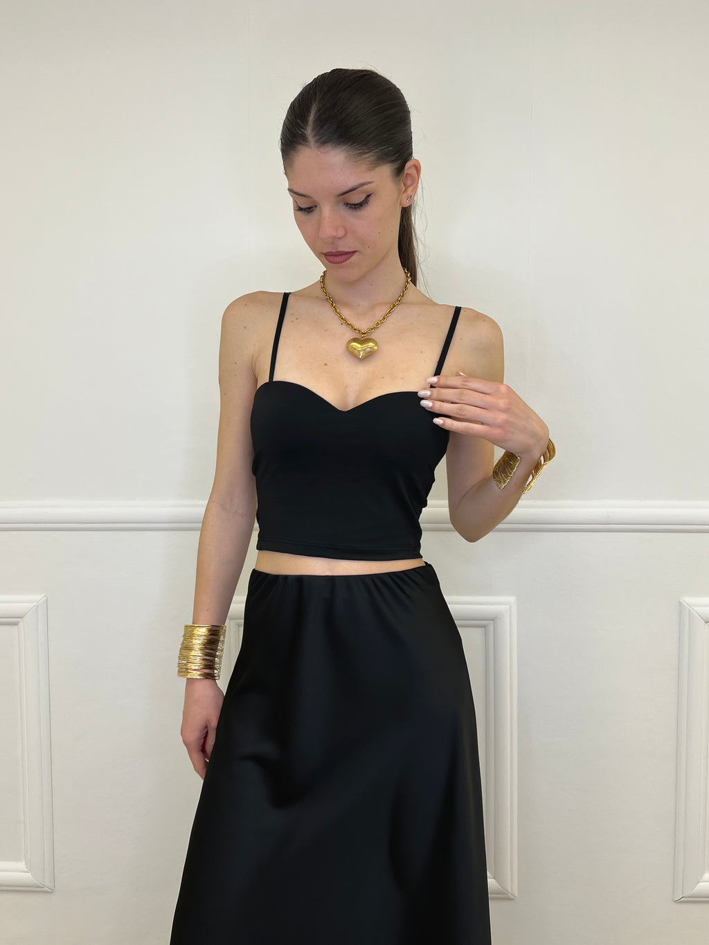 Top Con Spalline 25206 Nero