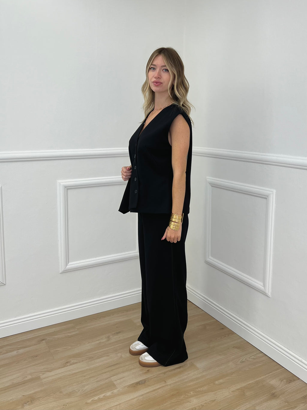 Pantalone Palazzo Spacco 1454 Nero