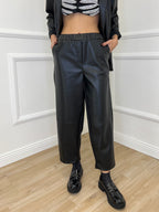 Pantalone Baggy Ecopelle 25348 Nero