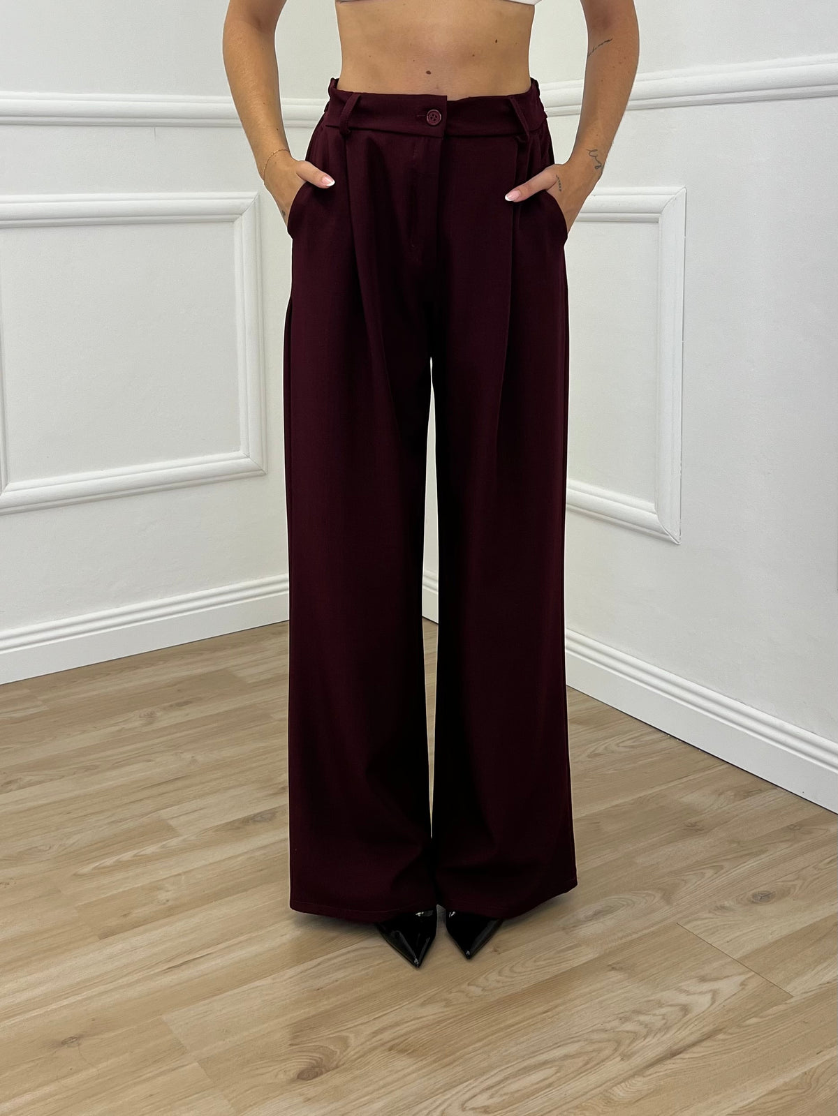 Tailleur Con Cintura 51025 Burgundy