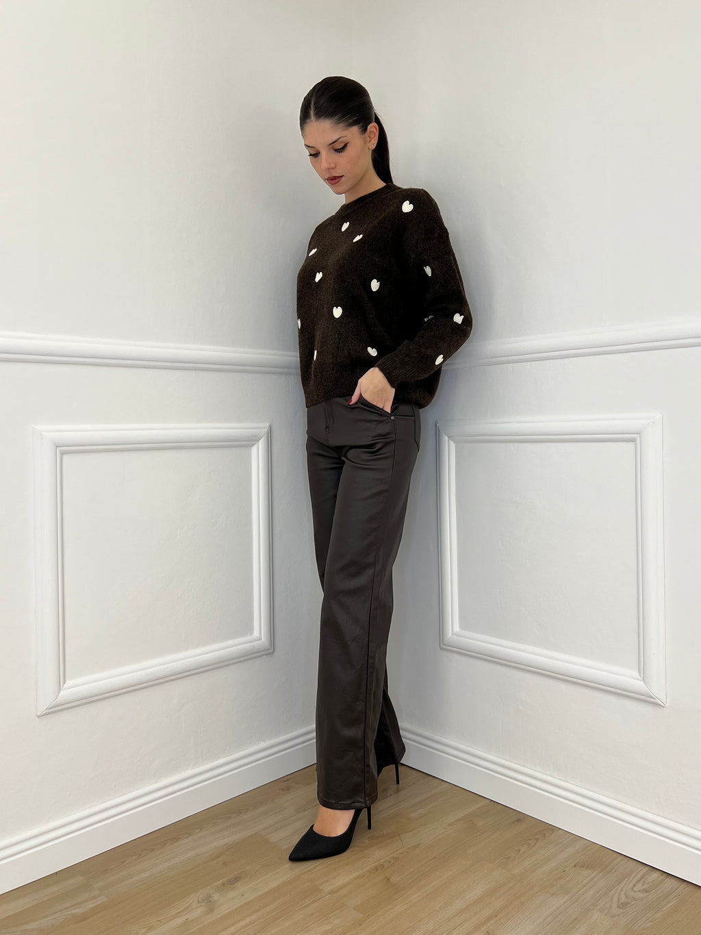 Pantalone Spalmato 7293 Moro