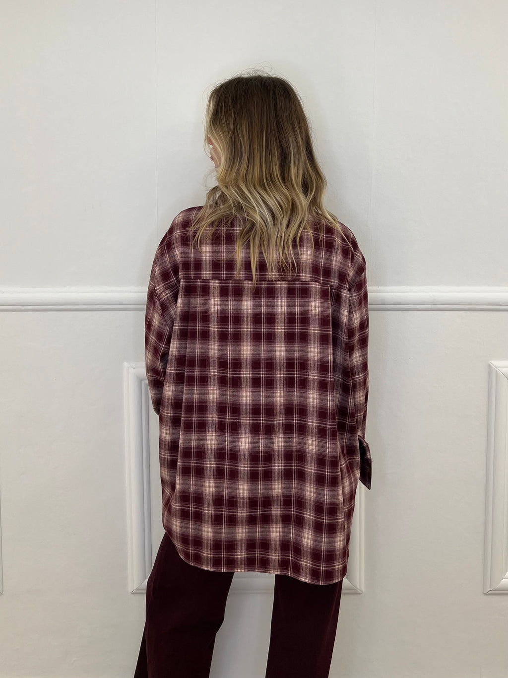 Camicia Check Flanella Cristalli 01717 Burgundy