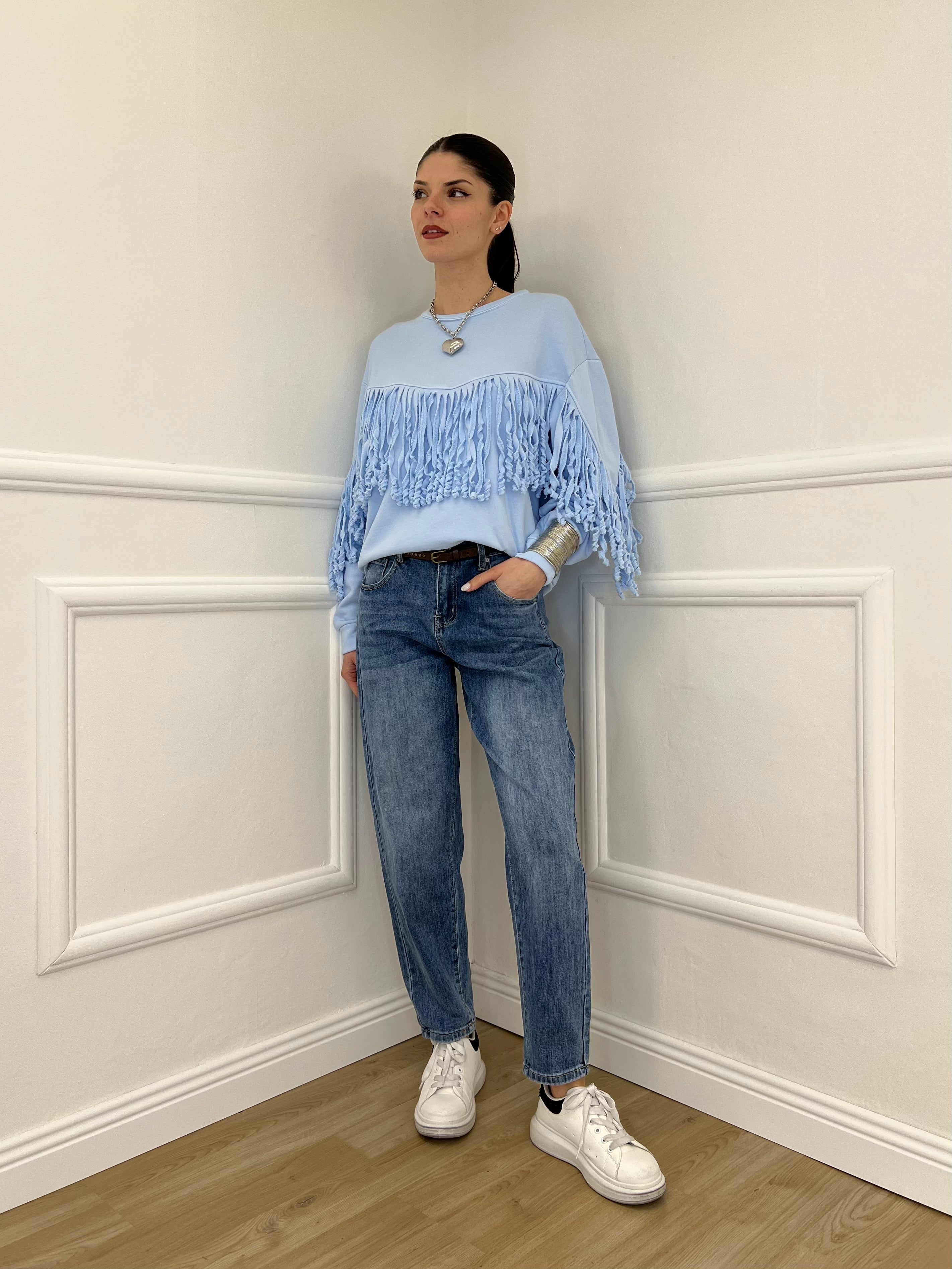 Jeans Mom Fit JC992 Azzurro