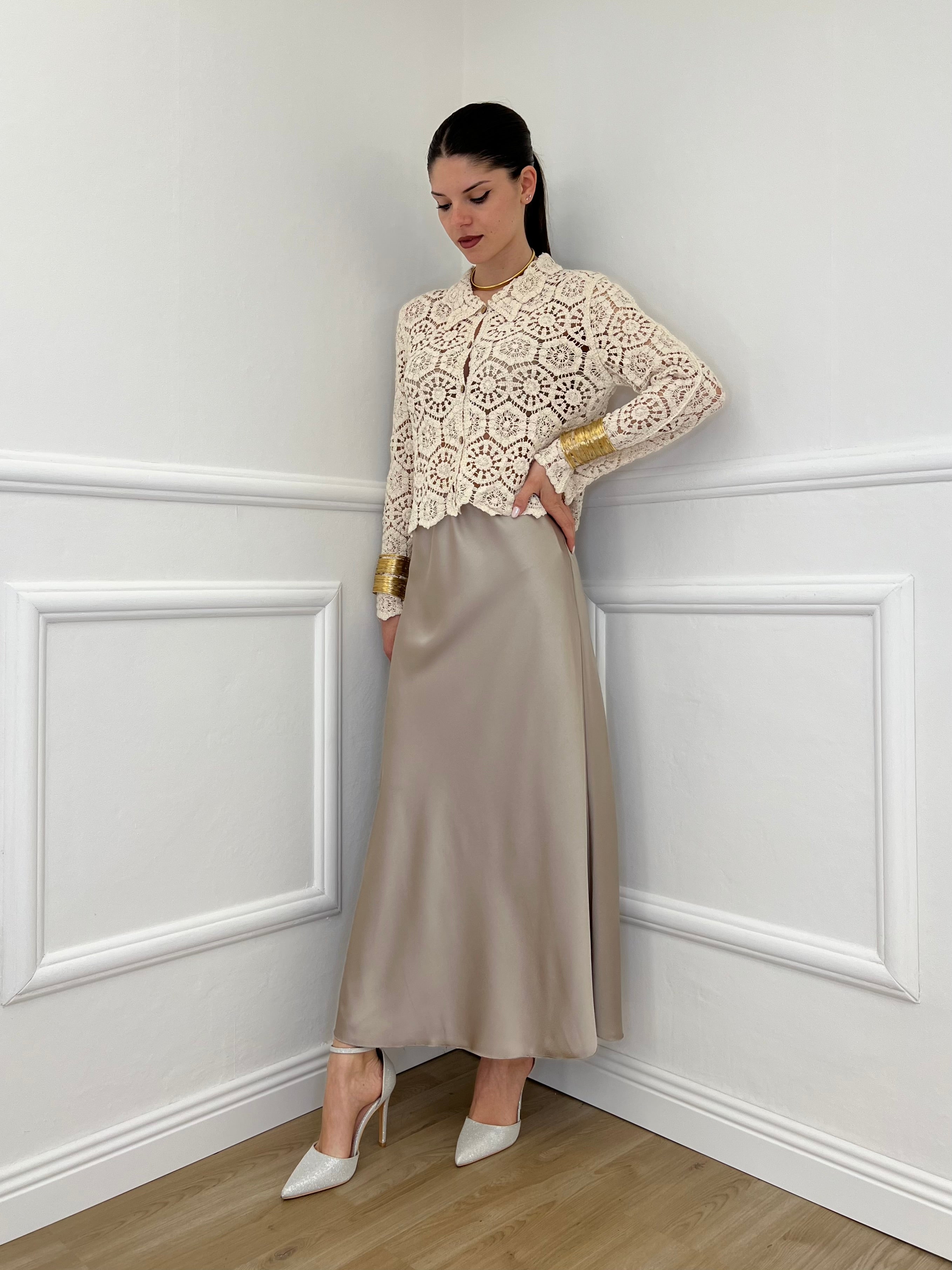 Gonna Satin 2236 Sabbia