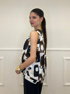 Blusa Smanicata a Trapezio Fantasia 3138