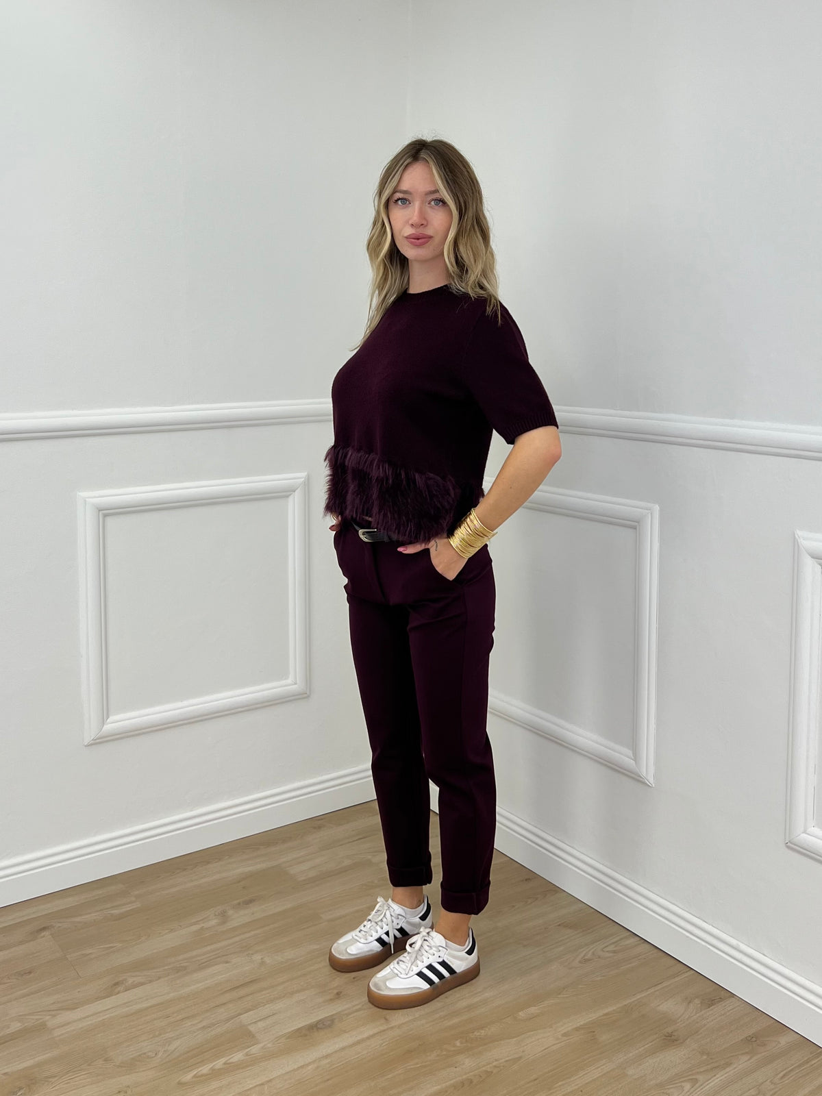 Maglia Fondo Fluffy 7388 Burgundy