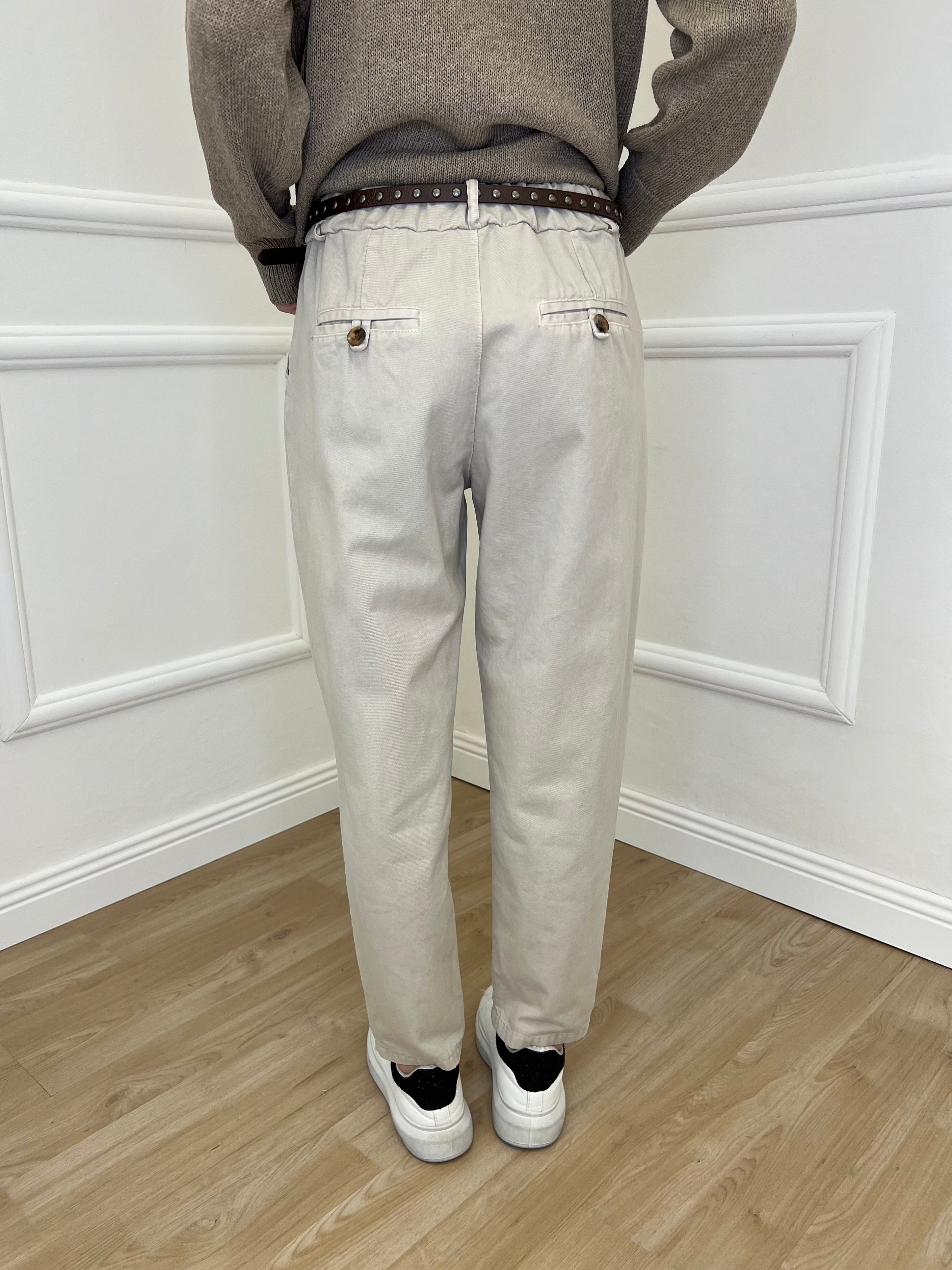 Pantalone Baggy Twill A102 Beige