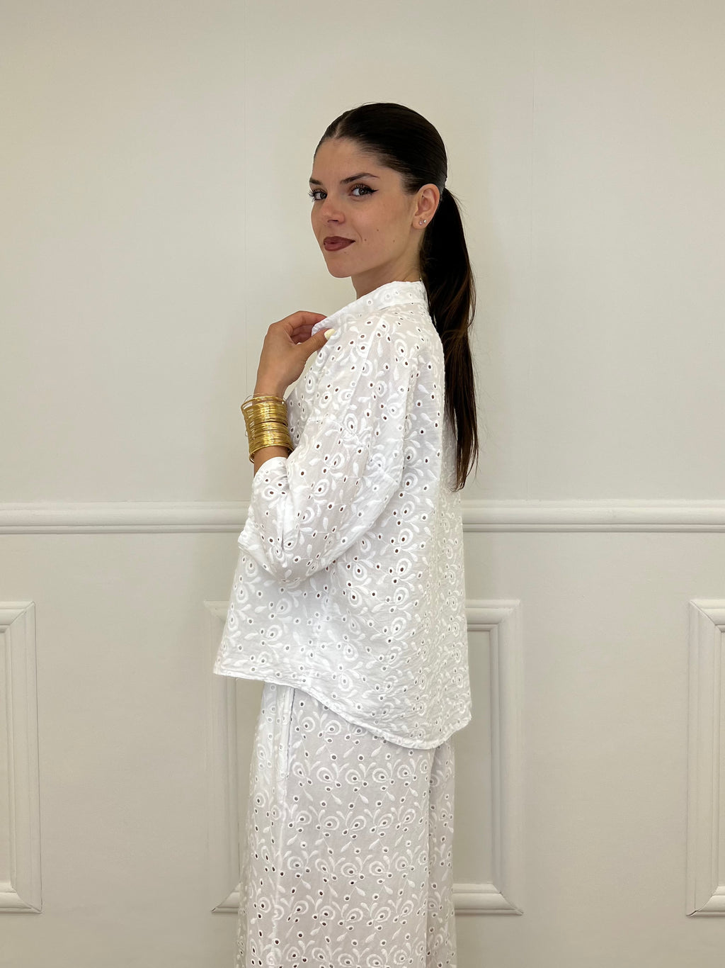 Camicia Coreana Sangallo 11392 Bianco
