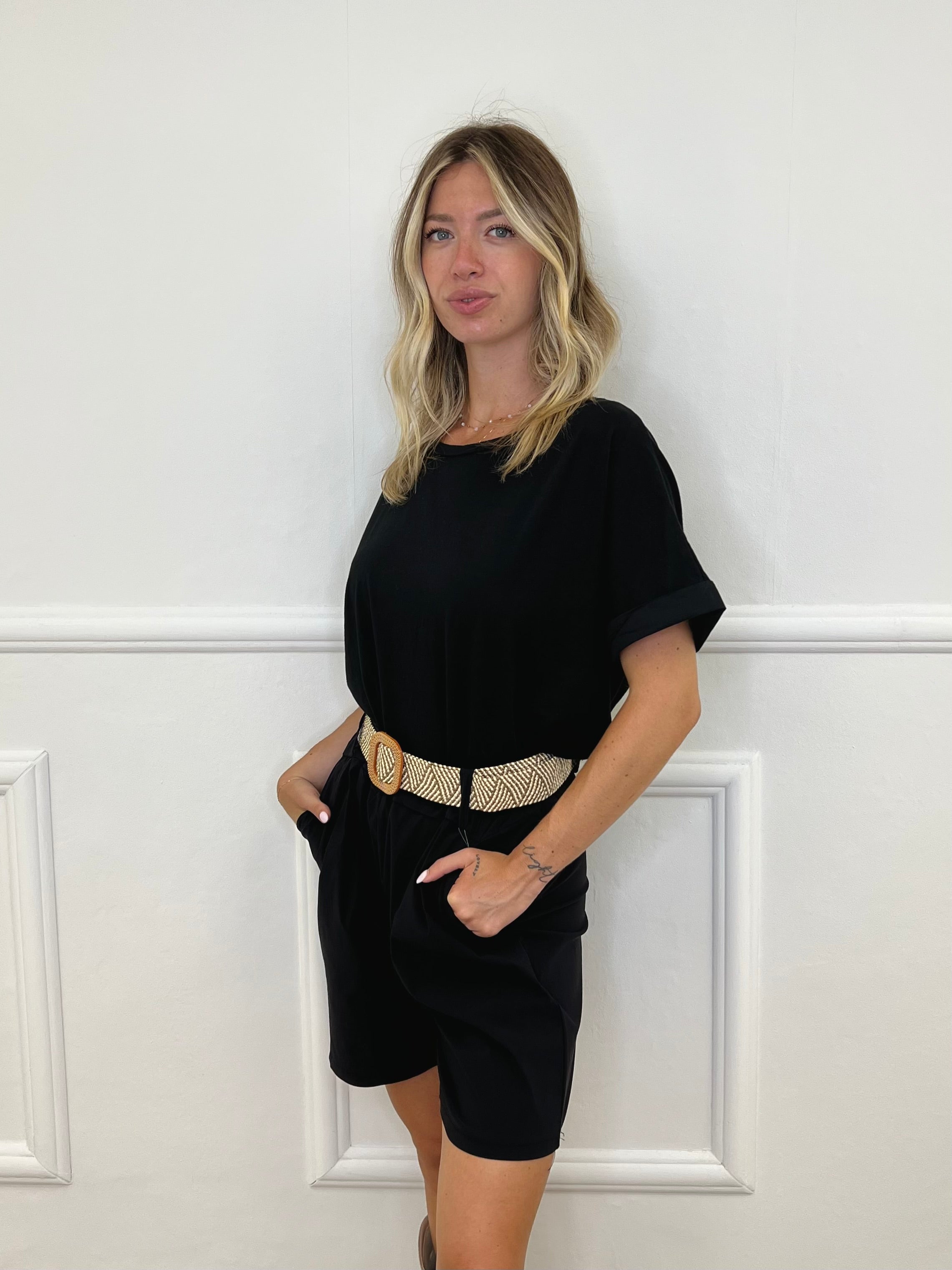 T-shirt Bottoncini 1302 Nero