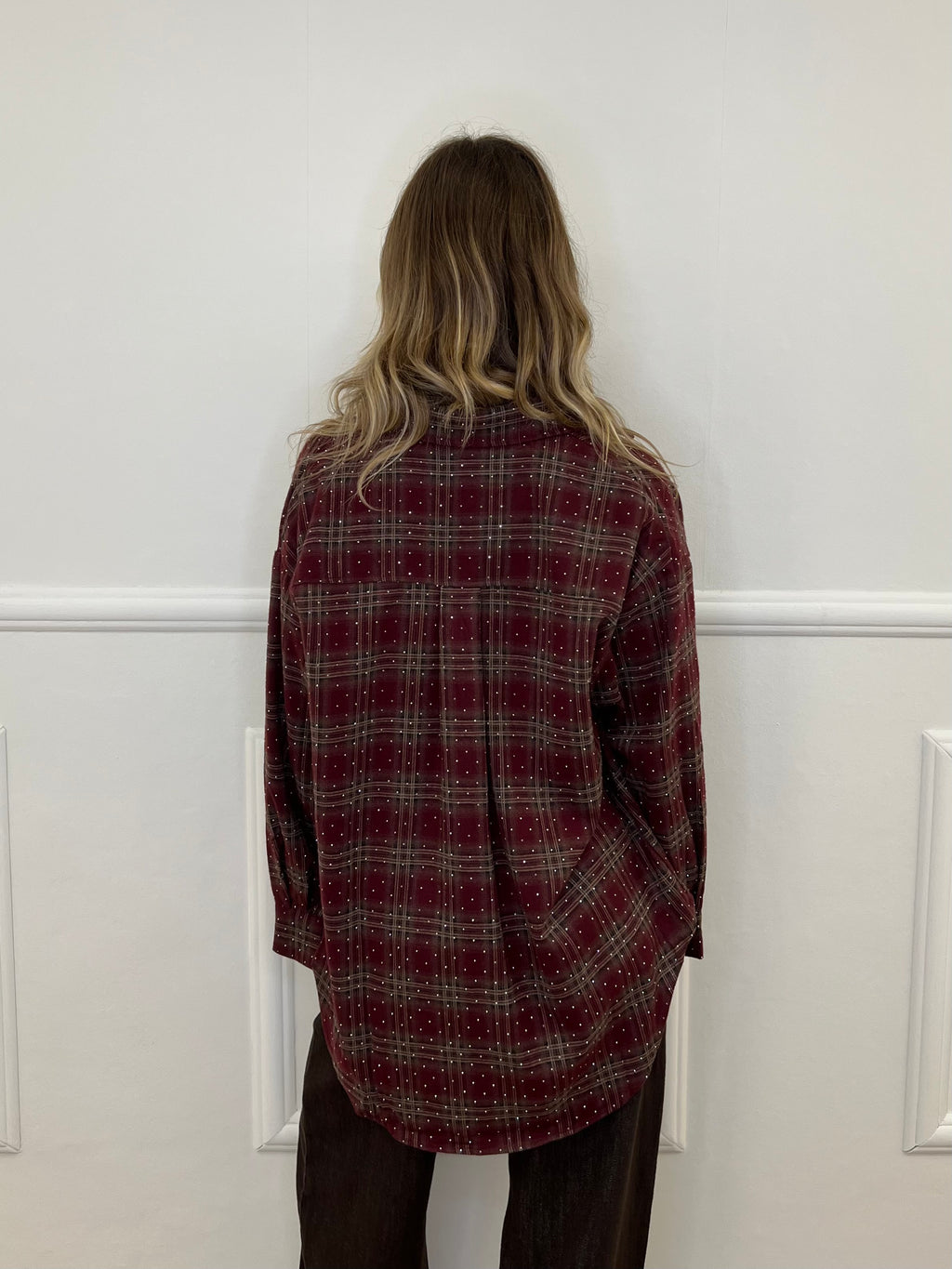 Camicia Check Strass 19108 Bordeaux