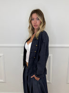 Giacca 100% Lino Alamari 926165 Blu
