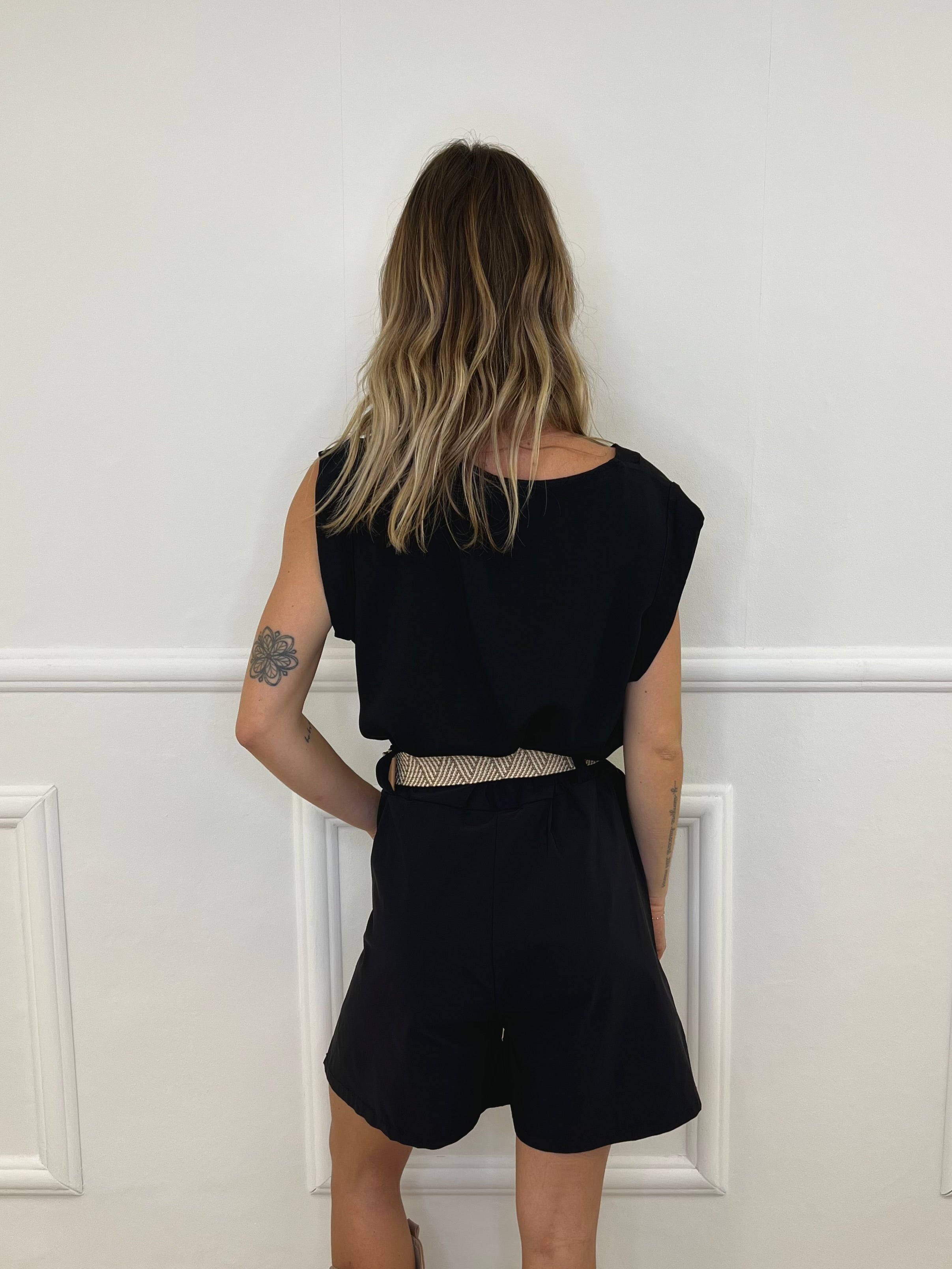 Blusa Viscosa Profili Satin 83307 Nero