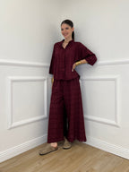 Camicia Coreana Sangallo 11392 Burgundy