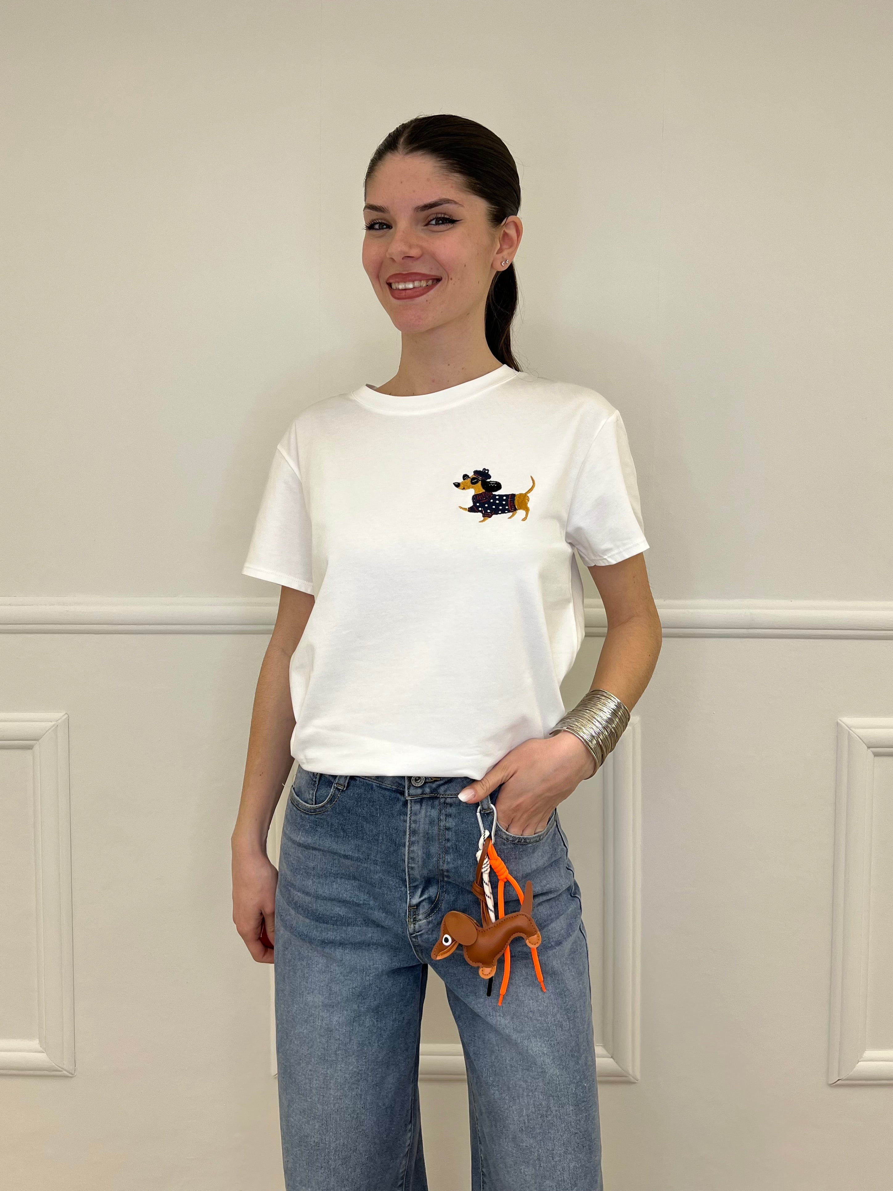 T-shirt Bassotto Ricamato 26188