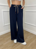 Pantalone a Palazzo Viscosa 25413 Blu