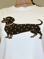 T-shirt Bassotto Borchie