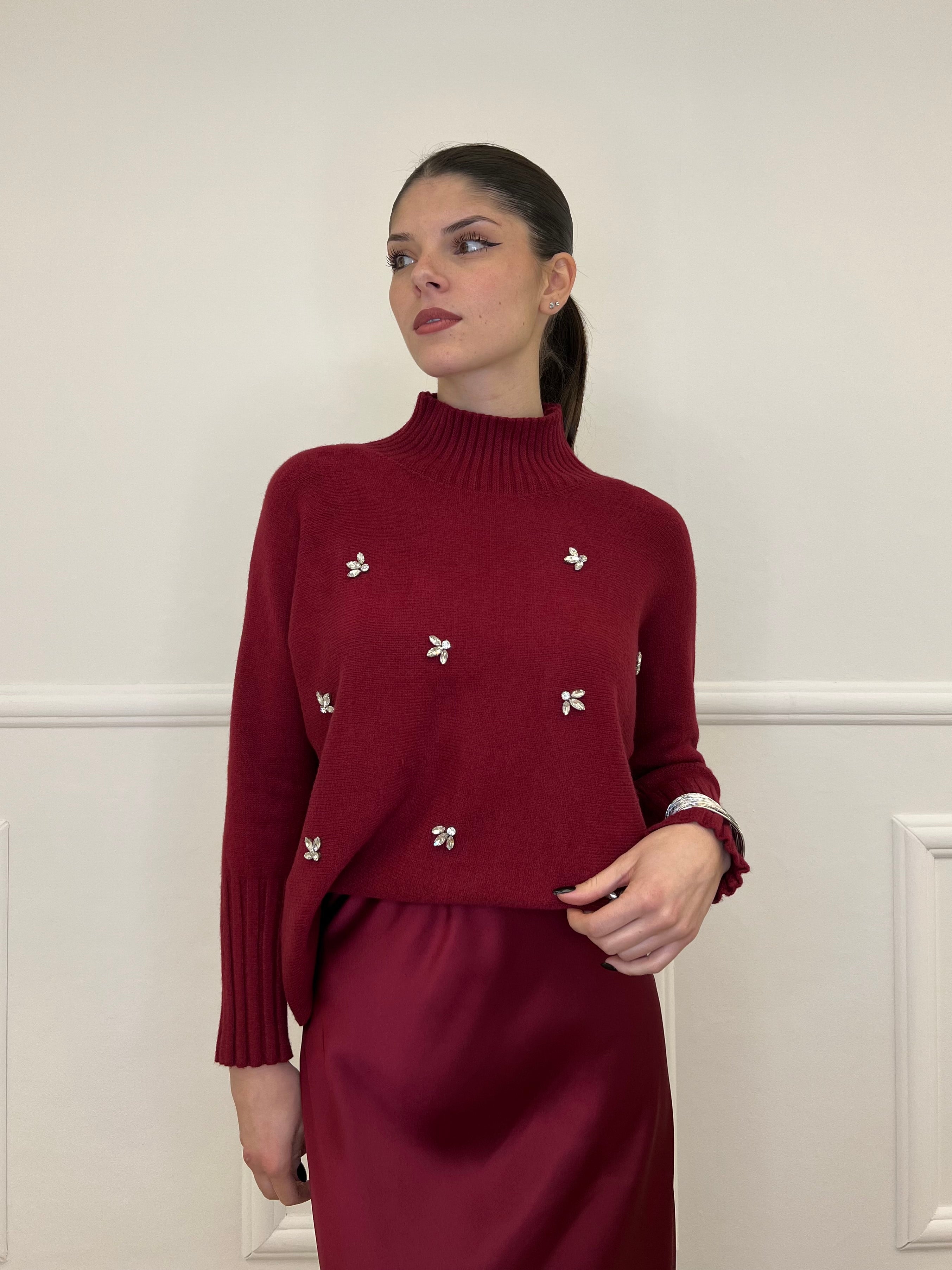 Maglia Cristalli 6026 Bordeaux