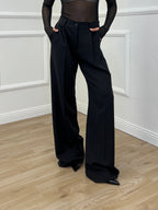 Pantalone Palazzo Gabardine 3715 Nero
