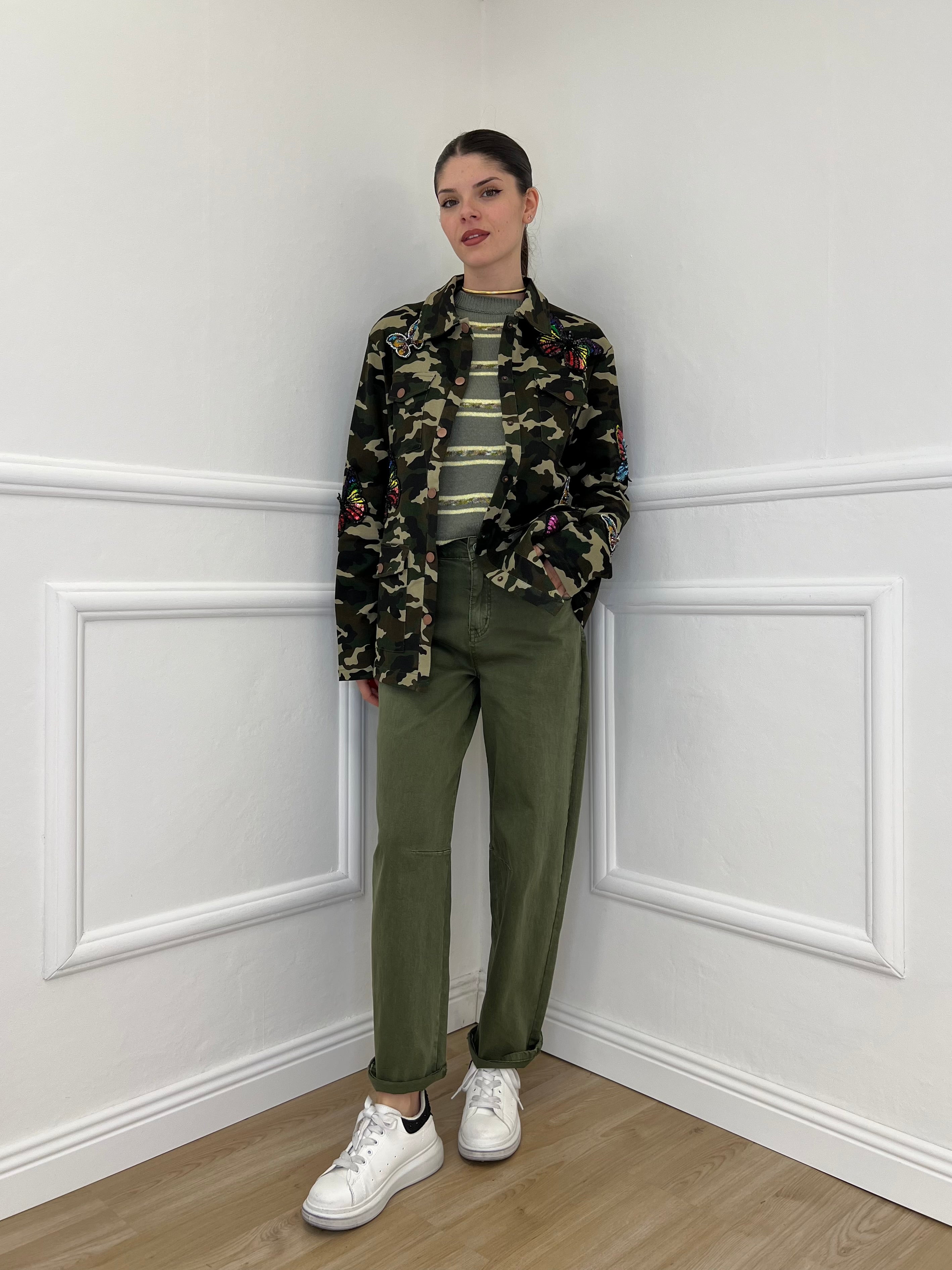 Jeans Balloon Slim 8059 Verde Militare