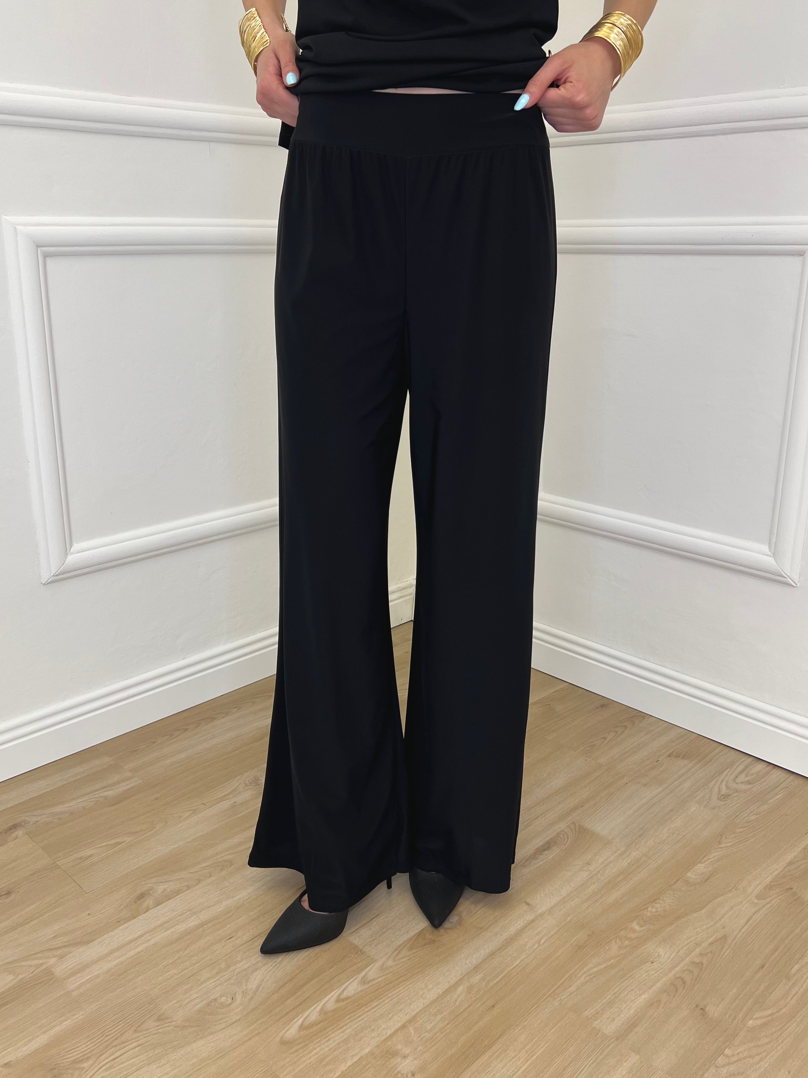 Pantalone Fluido 9078 Nero