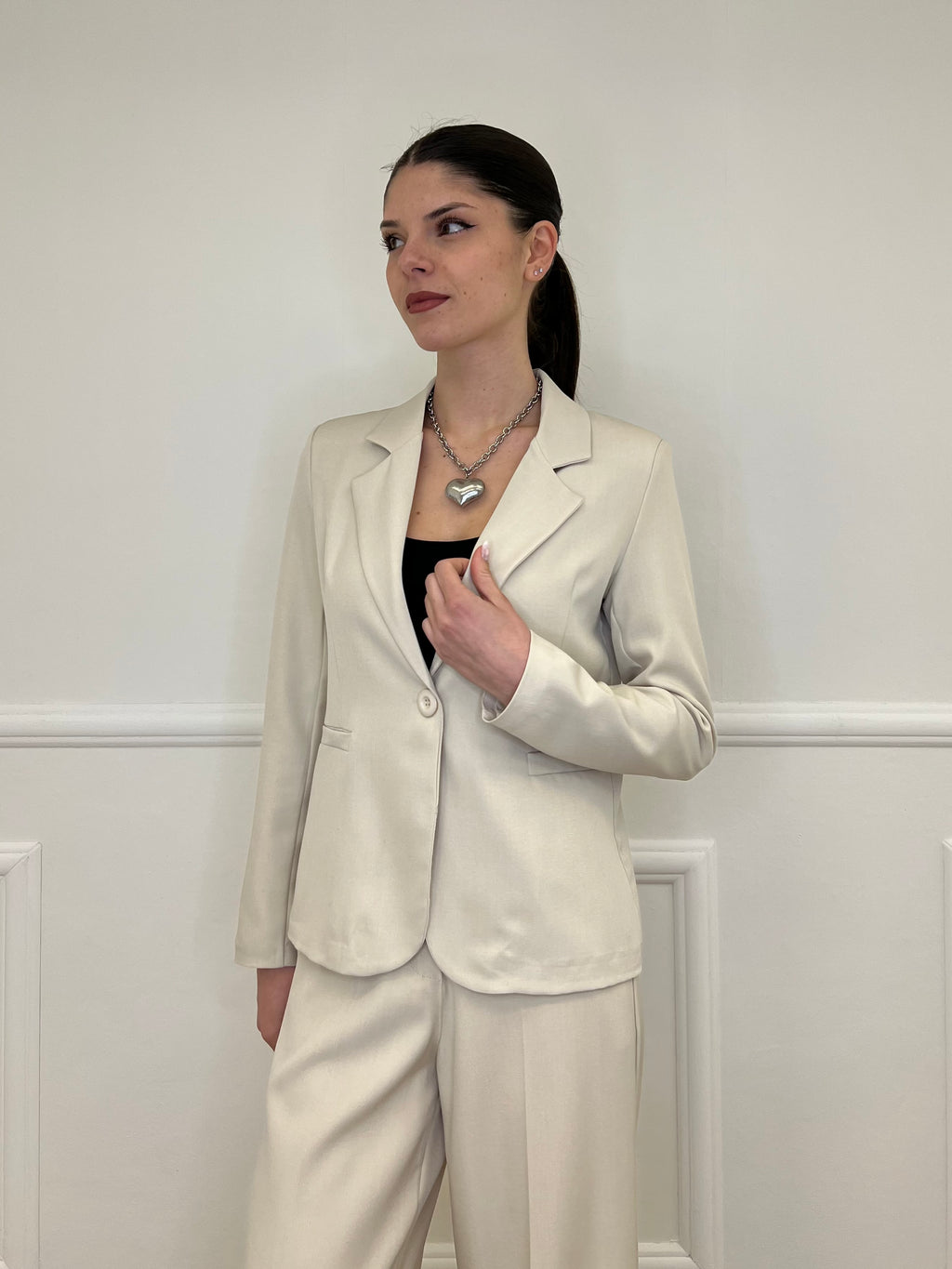 Giacca Corta in Gabardine 1878 Beige