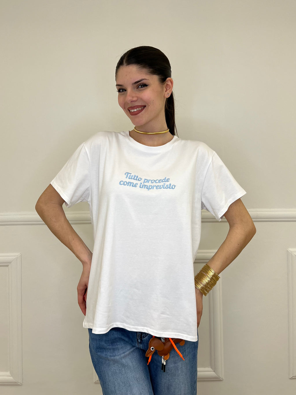 T-shirt Over "Tutto Procede Come Imprevisto"