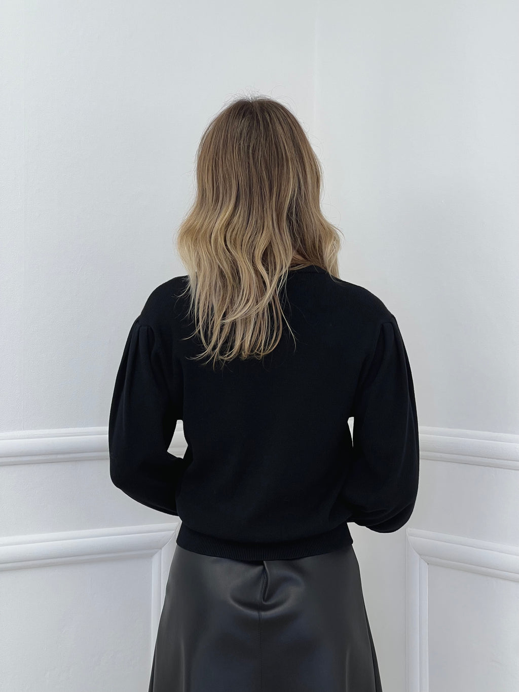 Maglia Maniche a Palloncino 9555 Nero