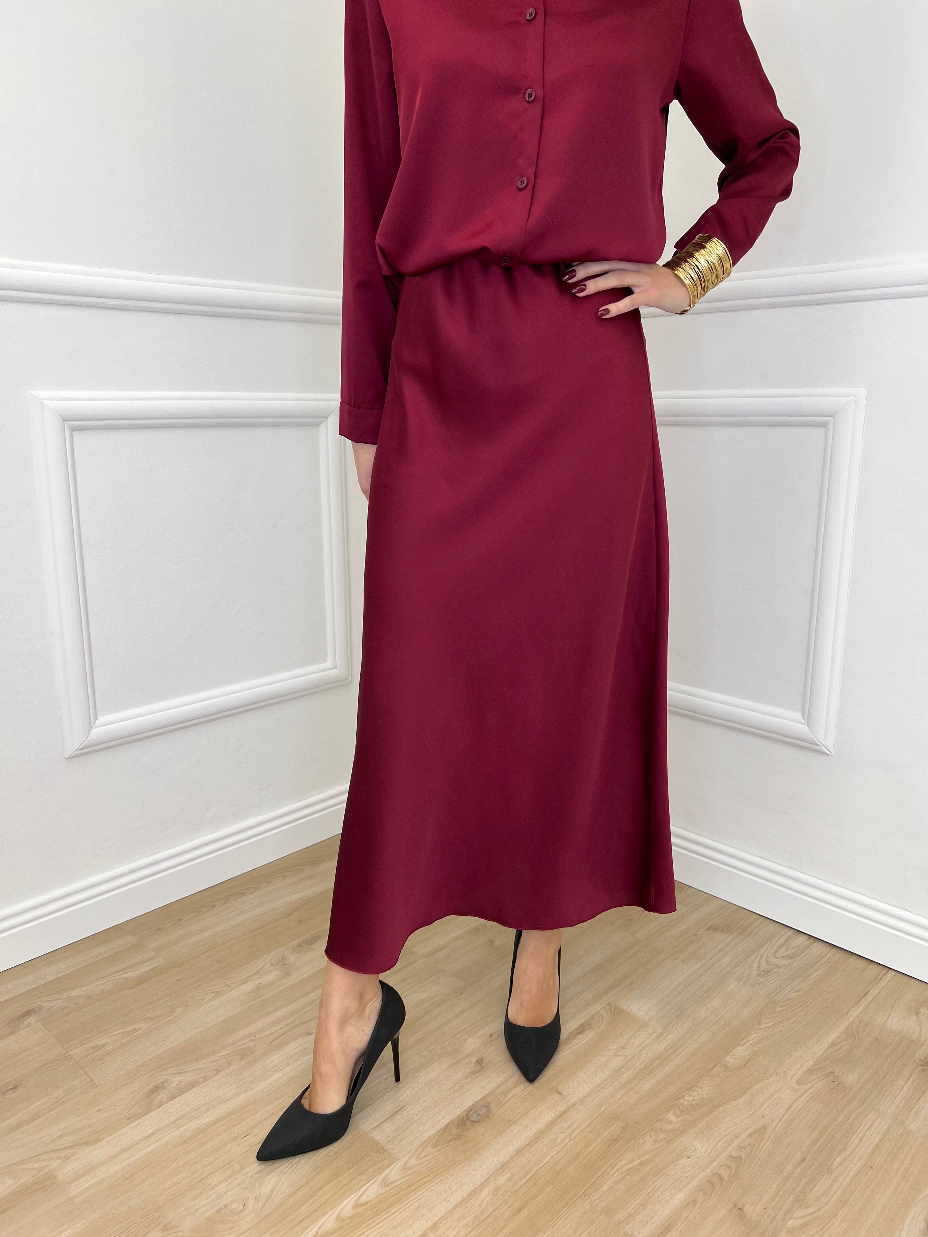 Gonna Satin 2236 Bordeaux