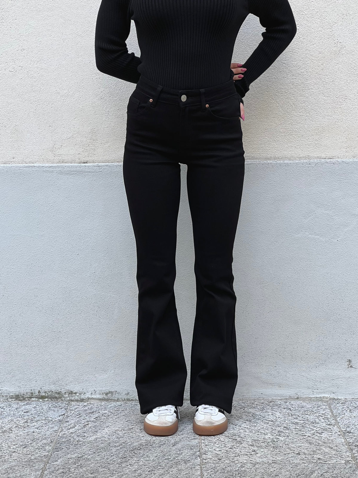 Jeans Flare Y623 Nero