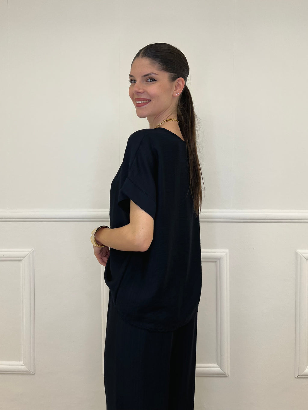 Completo Froissé In Viscosa 8262 Blu