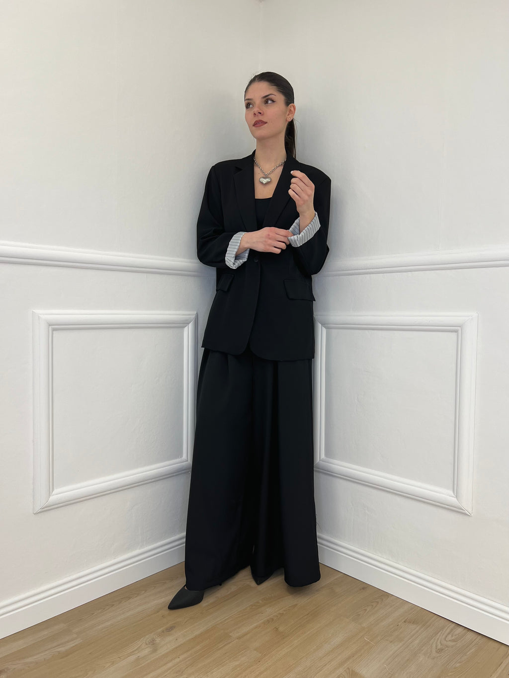 Pantalone a Palazzo 21509 Nero