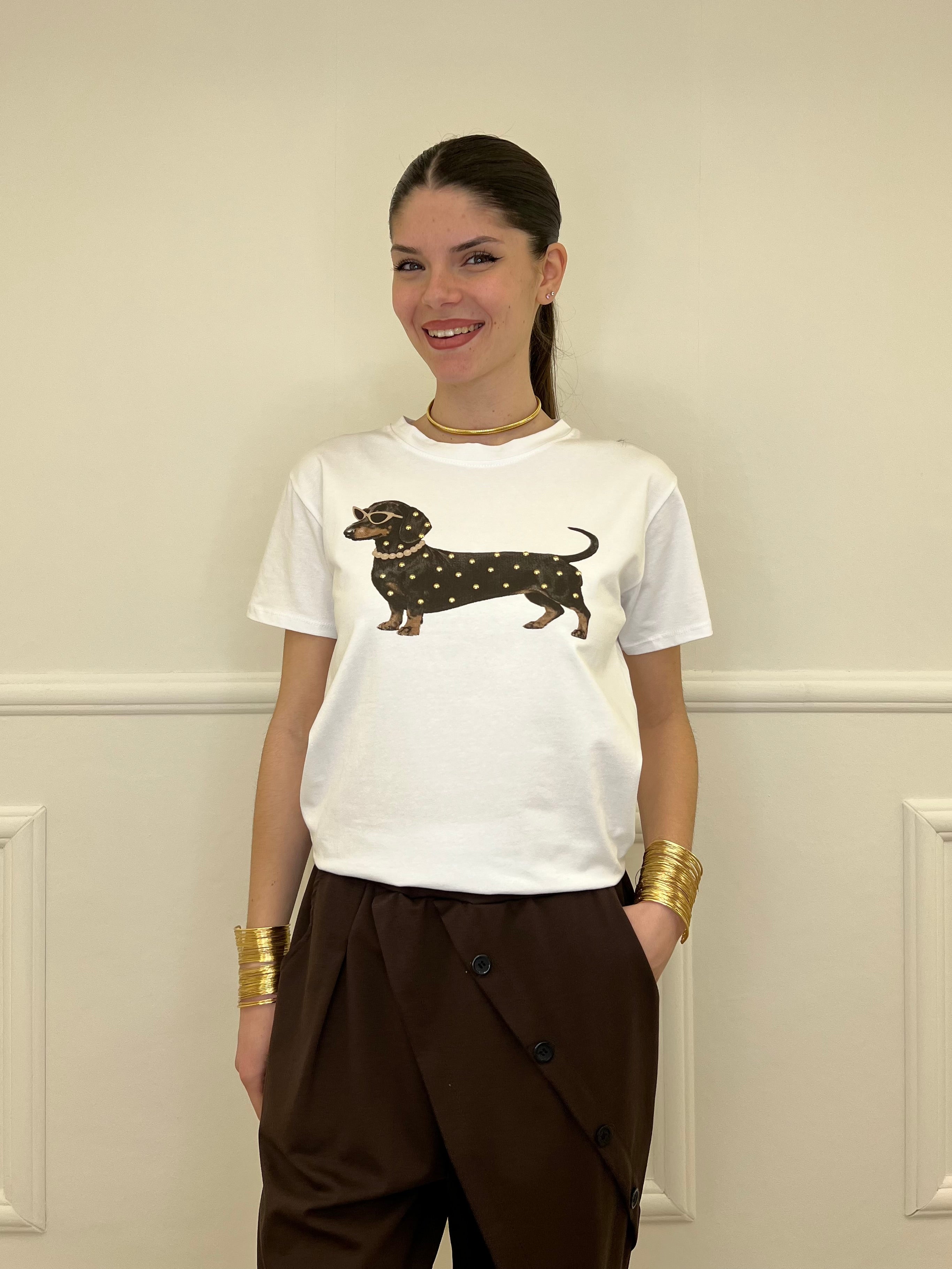 T-shirt Bassotto Borchie