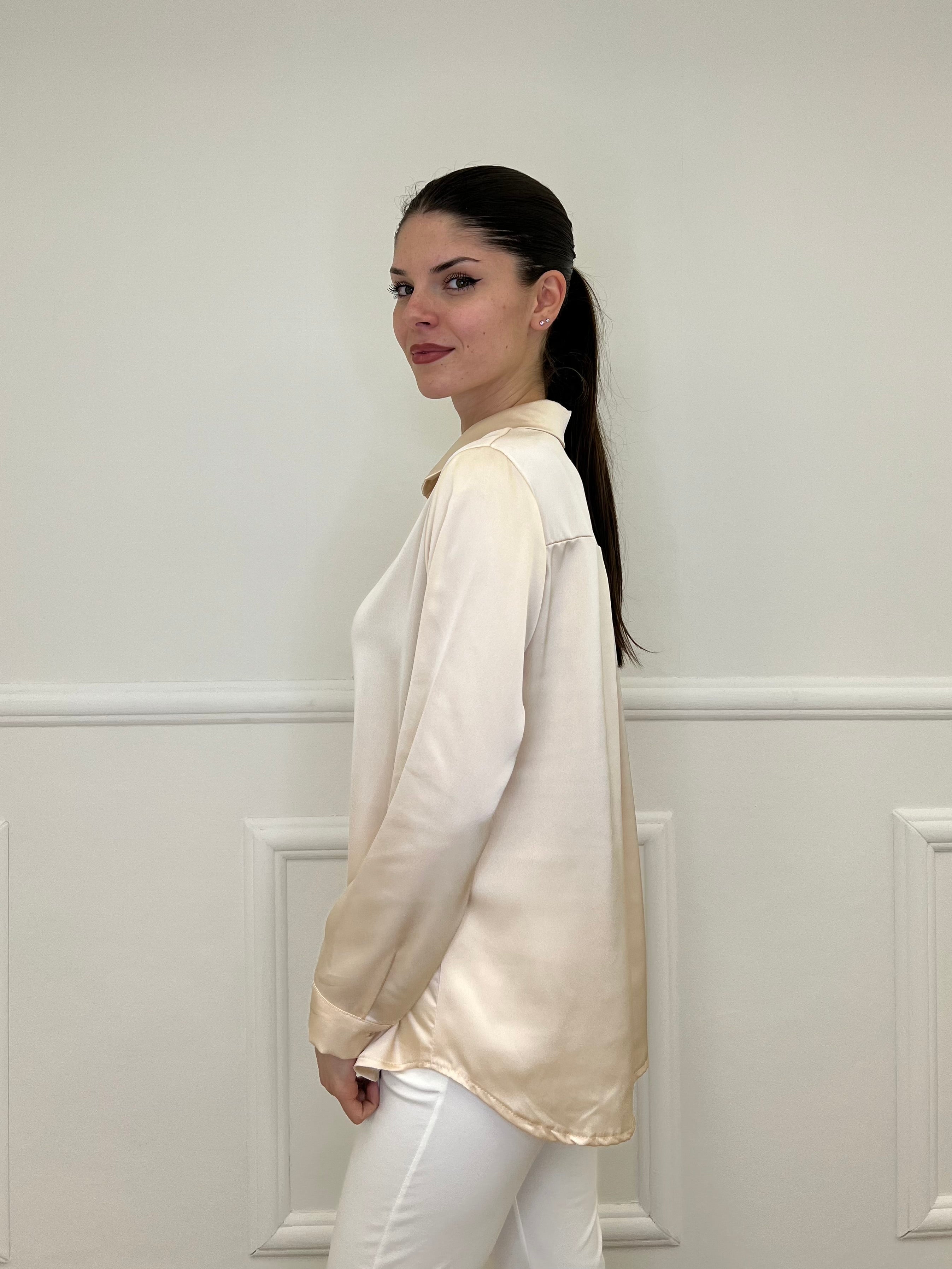 Camicia Satin 261081 Beige
