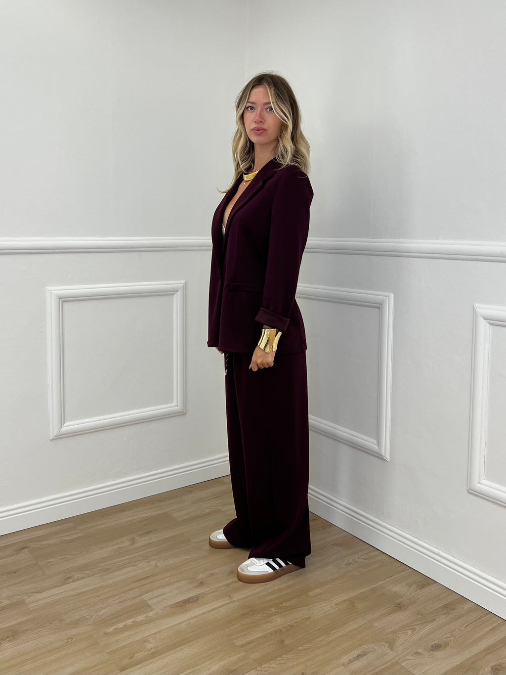 Blazer in Felpa 27435A Burgundy