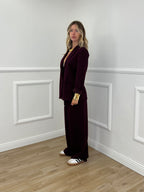 Blazer in Felpa 27435A Burgundy