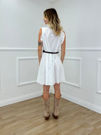 Abito Corto Con Rouches 2629 Bianco