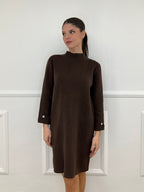 Abito in Maglia 9432 Marrone