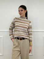 Maglia Vulcano Multicolor 25206 Ecru