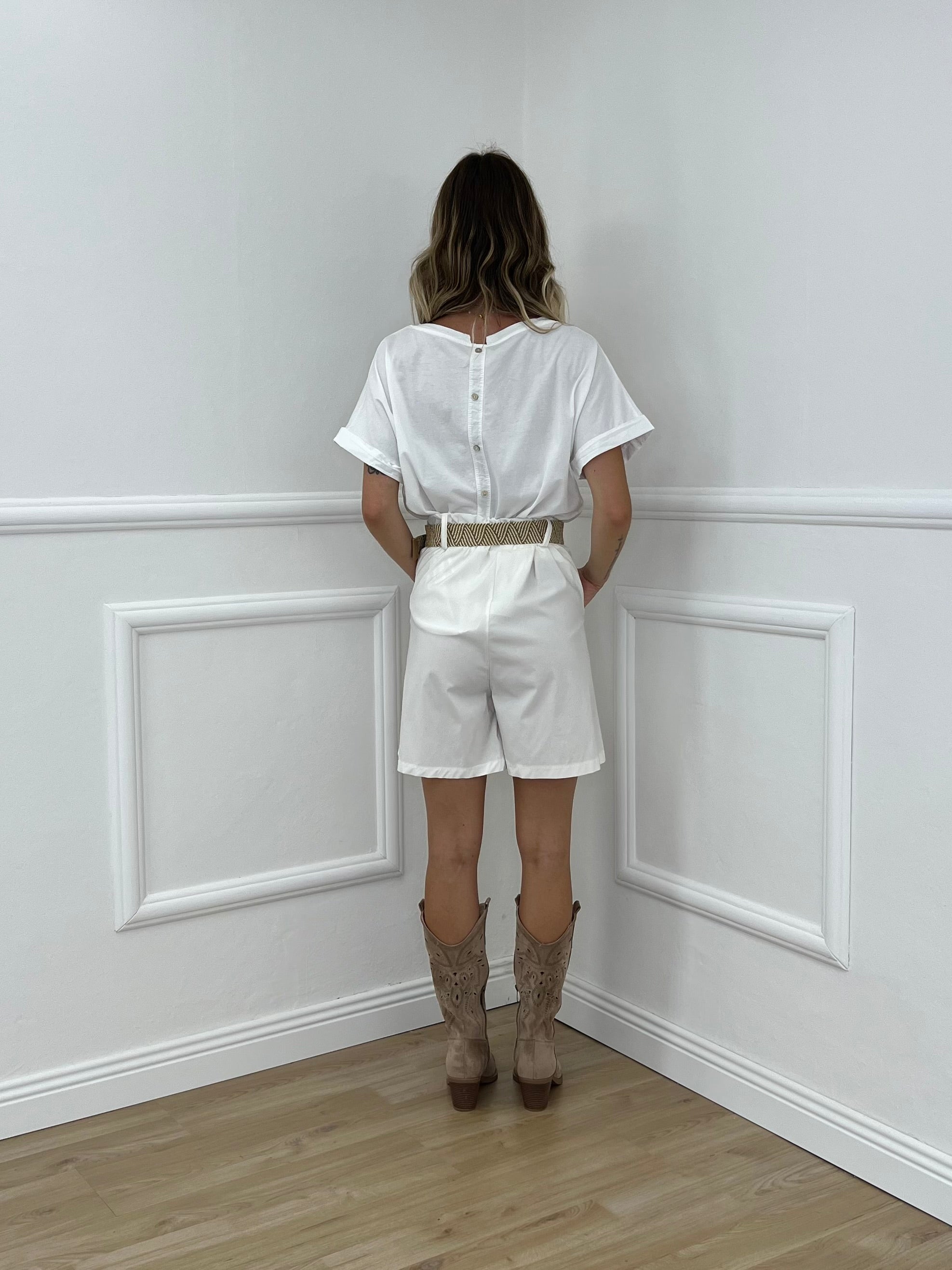 T-shirt Bottoncini 1302 Bianco