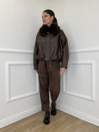 Bomber Collo Pelliccia 19279 Moro