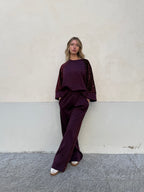 Tuta Inserti Paillettes L3110 Burgundy