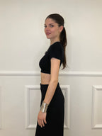 T-shirt Crop Lumina LC240001 Nero